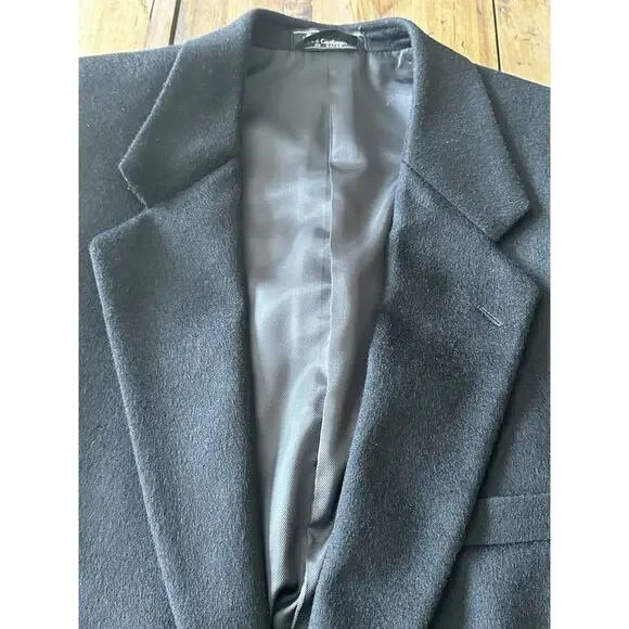 Bernhard Altmann Courture 100% Cashmere Blazer Jacket Black Size 46L Vintage